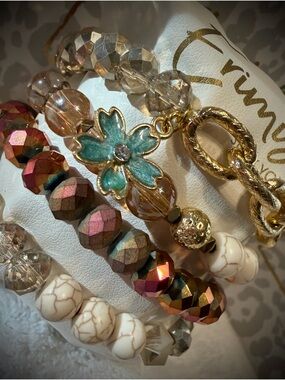 New ERIMISH Bracelets 4 Pc- Iridescent- Custom Regular, Kids or Extended Size
